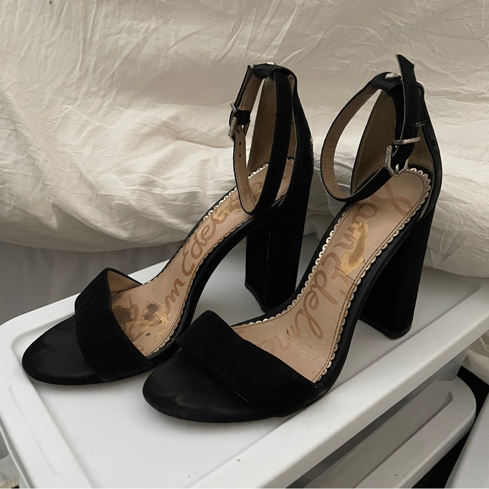 Sam Edelman Black Block Heel Sandals